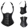 Corset noir en cuir  Steampunkette - 8