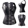 Corset noir en cuir  Steampunkette - 2