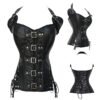 Corset noir en cuir  Steampunkette - 1