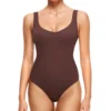 Body sans manches décolleté en V pour femme