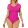 Body sculptant femme à manches courtes et contrôle du ventre