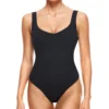 Body sans manches décolleté en V pour femme