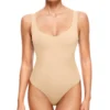 Body sans manches décolleté en V pour femme