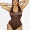 Body gainant femme décolleté V sexy avec effet galbant