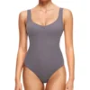 Body femme sexy à décolleté en V sans manches