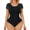 Body sculptant sans couture à manches courtes pour femme